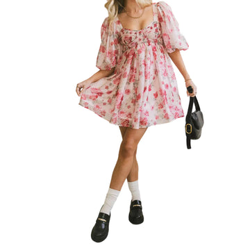 MQTIME  -  Women s Vintage Polka Dot Swing Dress Retro 1950s Rockabilly Cocktail Party Dress Short Sleeve Sweetheart Neckline Dress